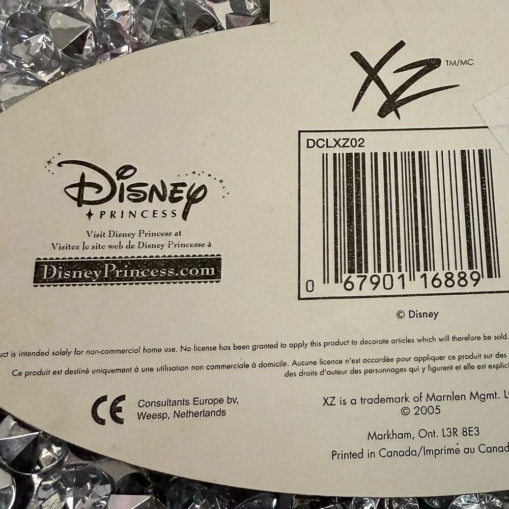 Disney sticker 2005 sparkly Prince worthy Cinderella rare dead stock